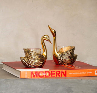 Swan T- Light Holder Set of 2