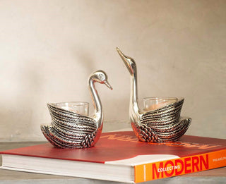 Swan T- Light Holder Set of 2