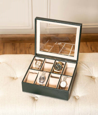 Leatherette 8 Pocket Watch Case