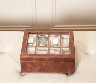 Leatherette 8 Pocket Watch Case