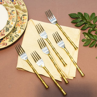 Bamboo Forks SO6 gold and nickle