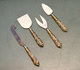 Cheese cutlery So4 in Gold Antique & nickle