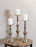 Large Pillar Candle Holder – Gold Antique Finish