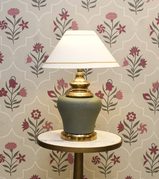 Metalic Gold and Green finish table lamp
