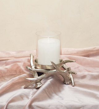 1 Light Branch Candle Holder in nickle Finish