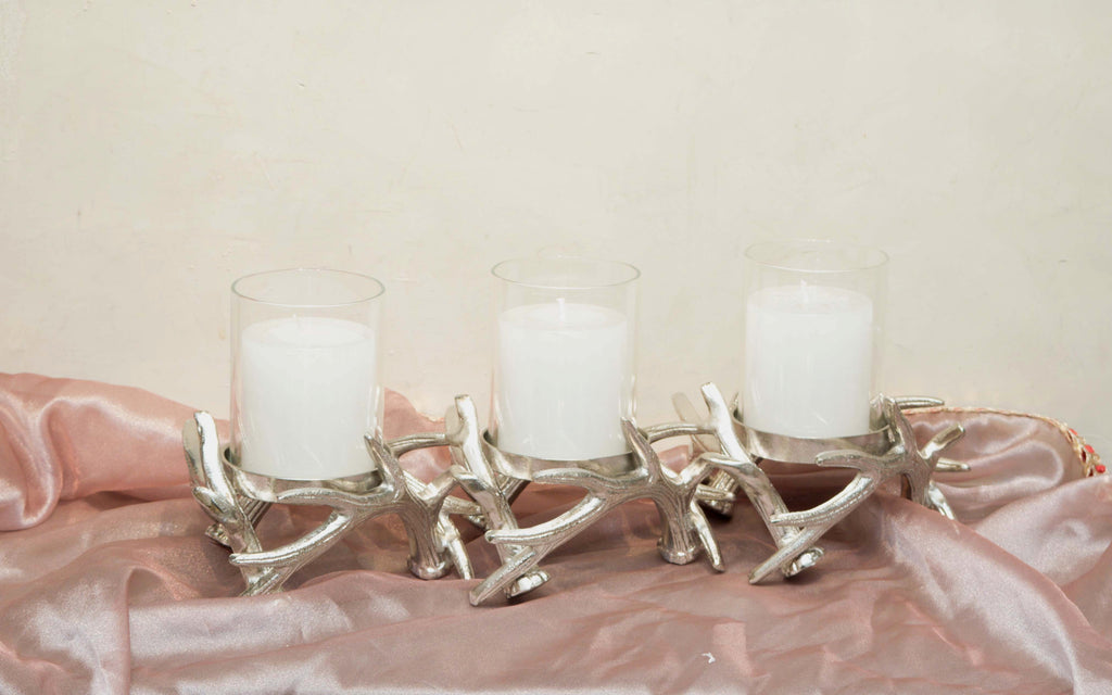 3 light branched candle holder