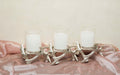 3 light branched candle holder - Nickel