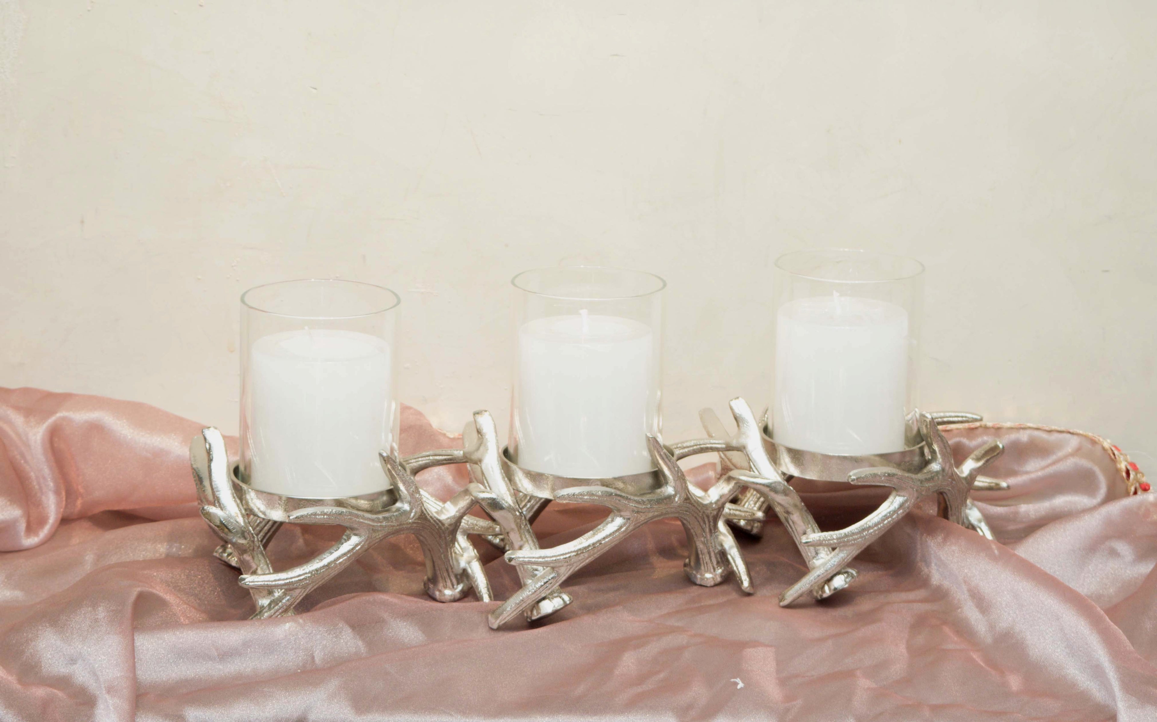 3 light branched candle holder