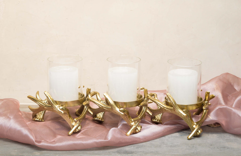 3 light branched candle holder