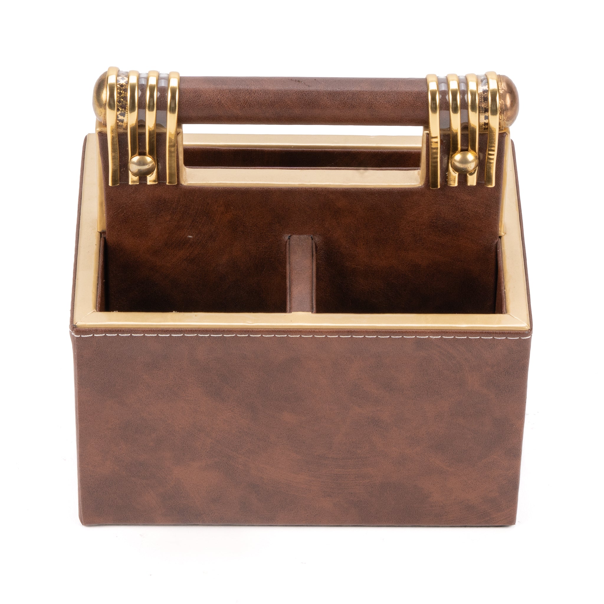 Leatherette Cutlery Holder with Handle