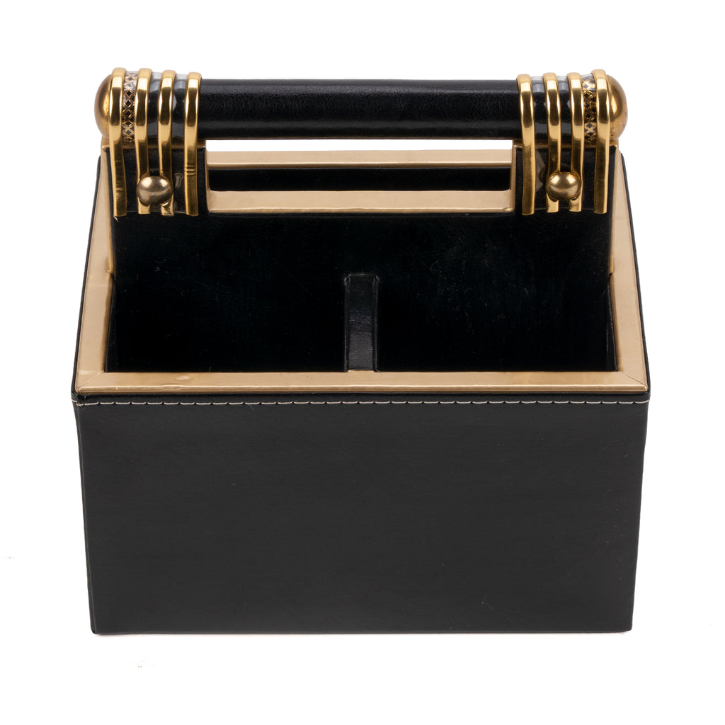 Leatherette Cutlery Holder with Handle