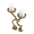 Mingled Alu Piller Candle Holder Set of 2
