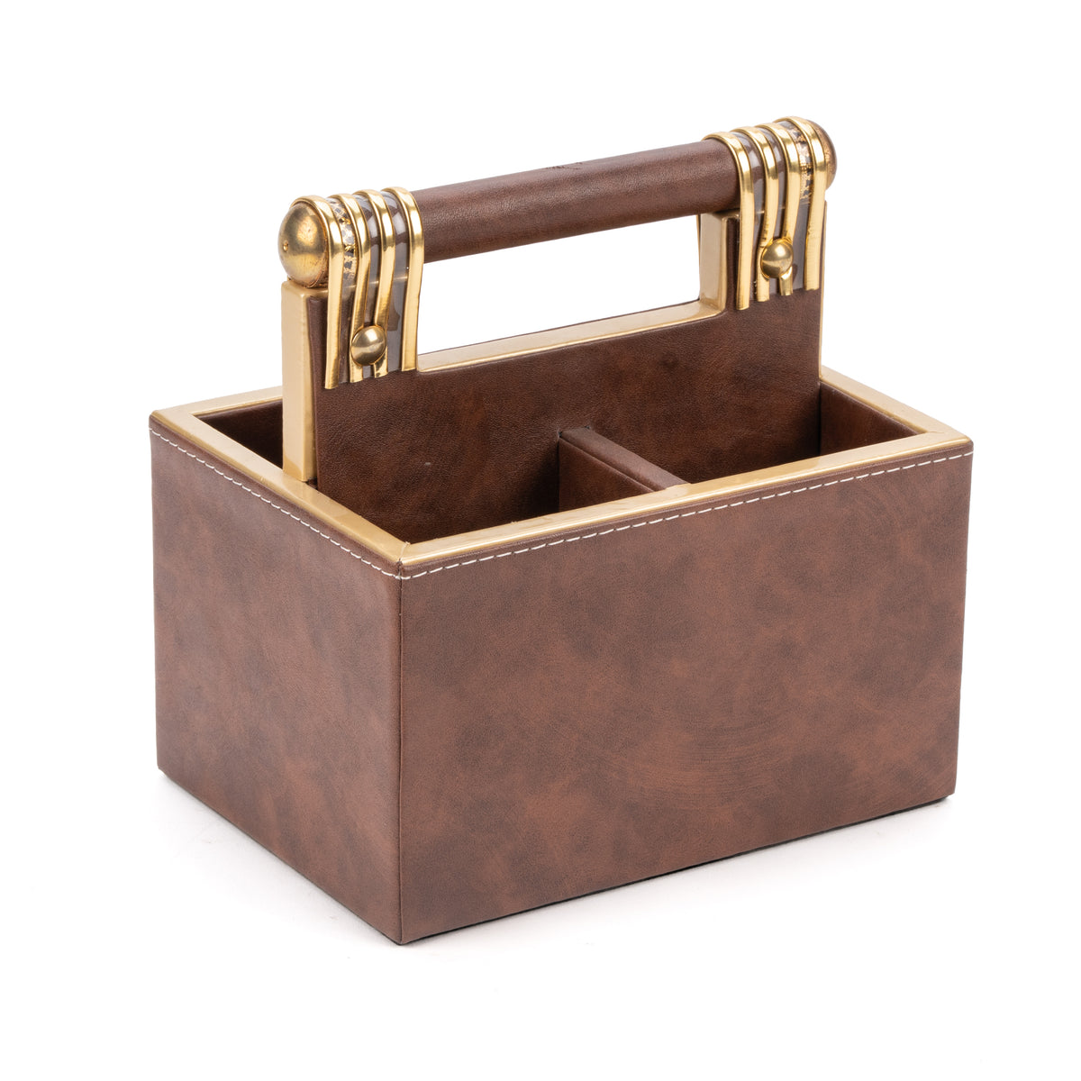 Leatherette Cutlery Holder with Handle