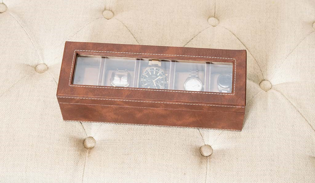 Leatherette 5 Pocket Watch Case