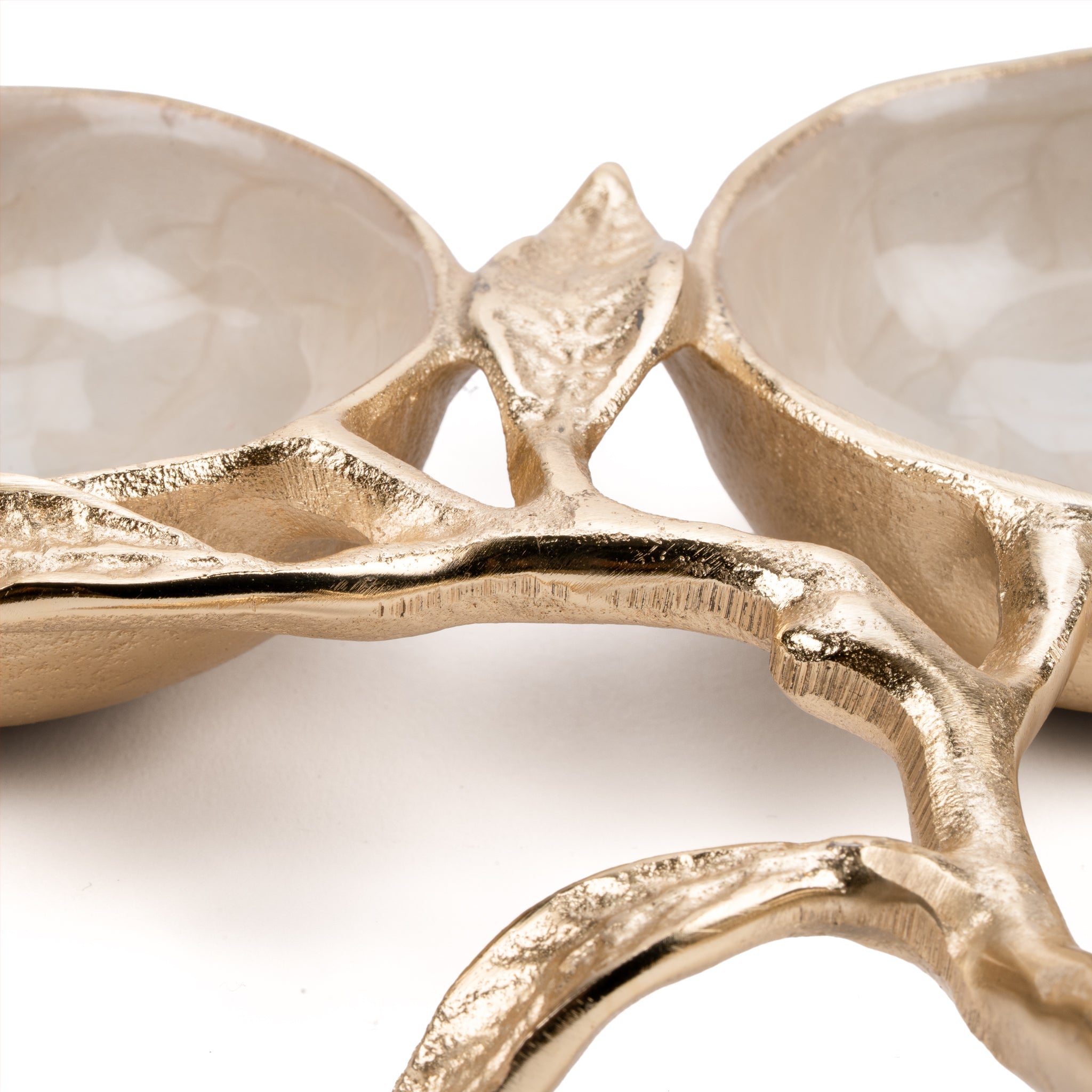 ALUMINIUM POMEGRANATE 2 SECTION DISH