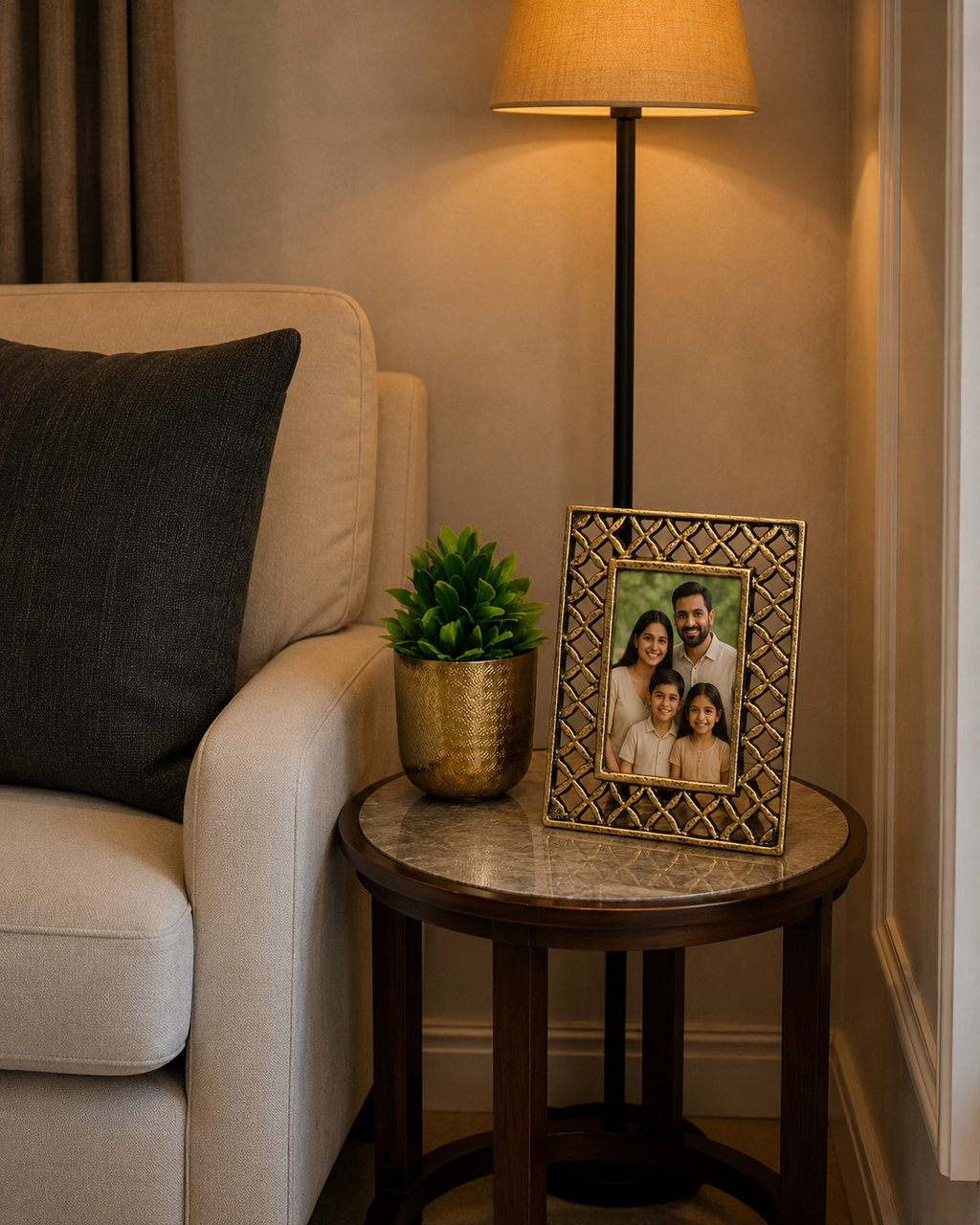 Jali Leaf Photo Frame