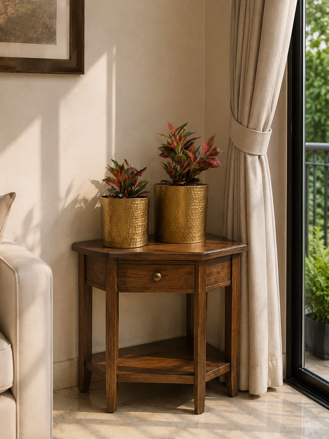 Iron Hammered Planter – Gold Antique Finish