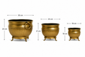 Iron Planter with Legs – Gold Antique Finish