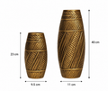 Embossed cast Alu. Vase