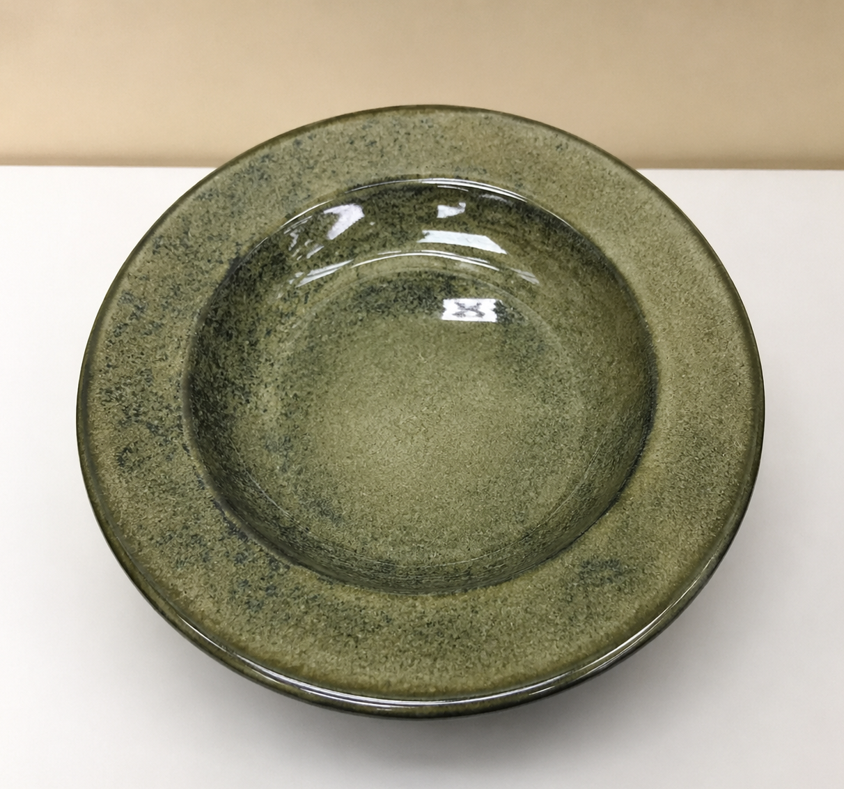 Dark Green Ceramic Soup Plate 10"