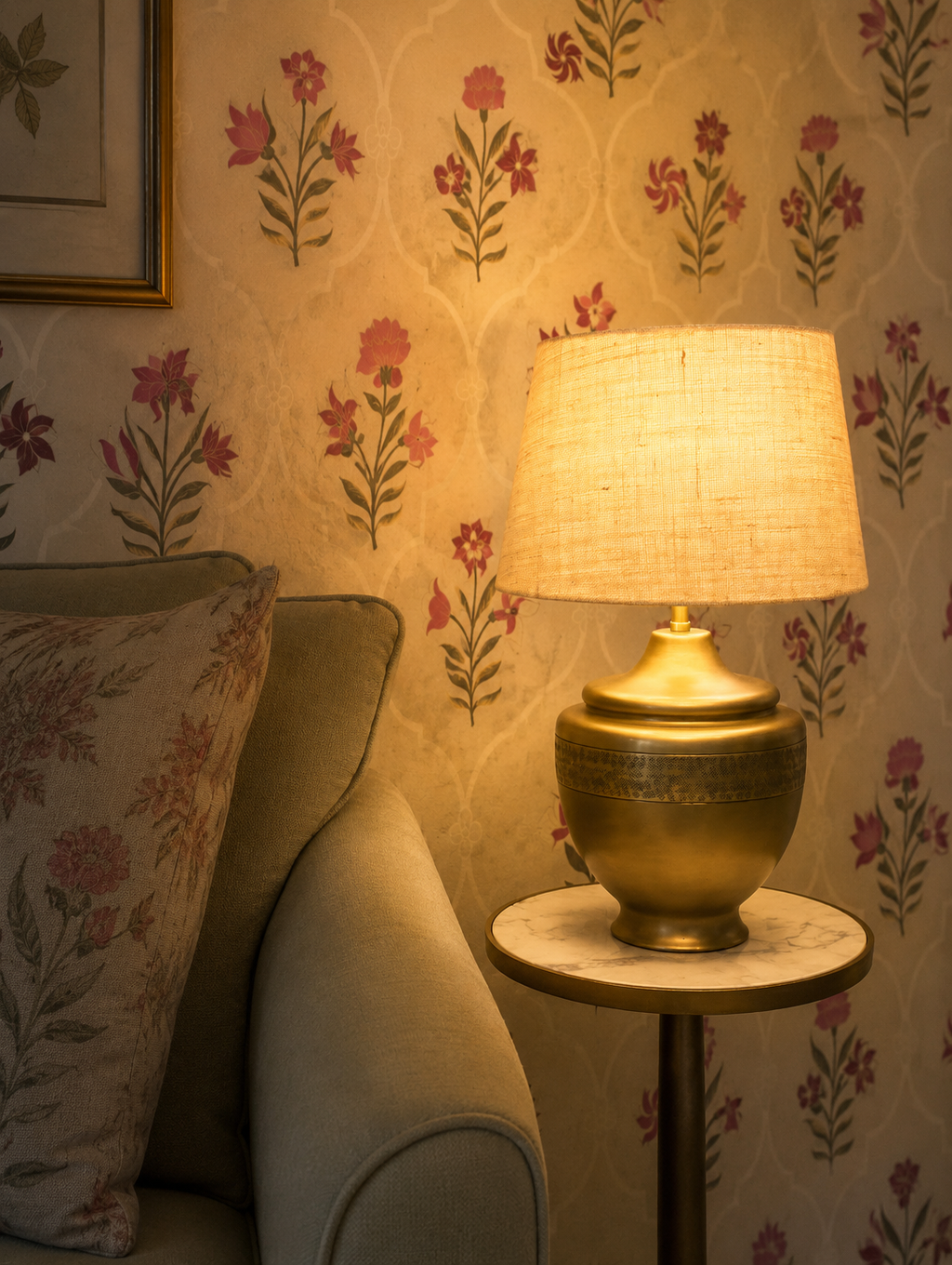 Chatai Strip Table lamp in Gold finish wide