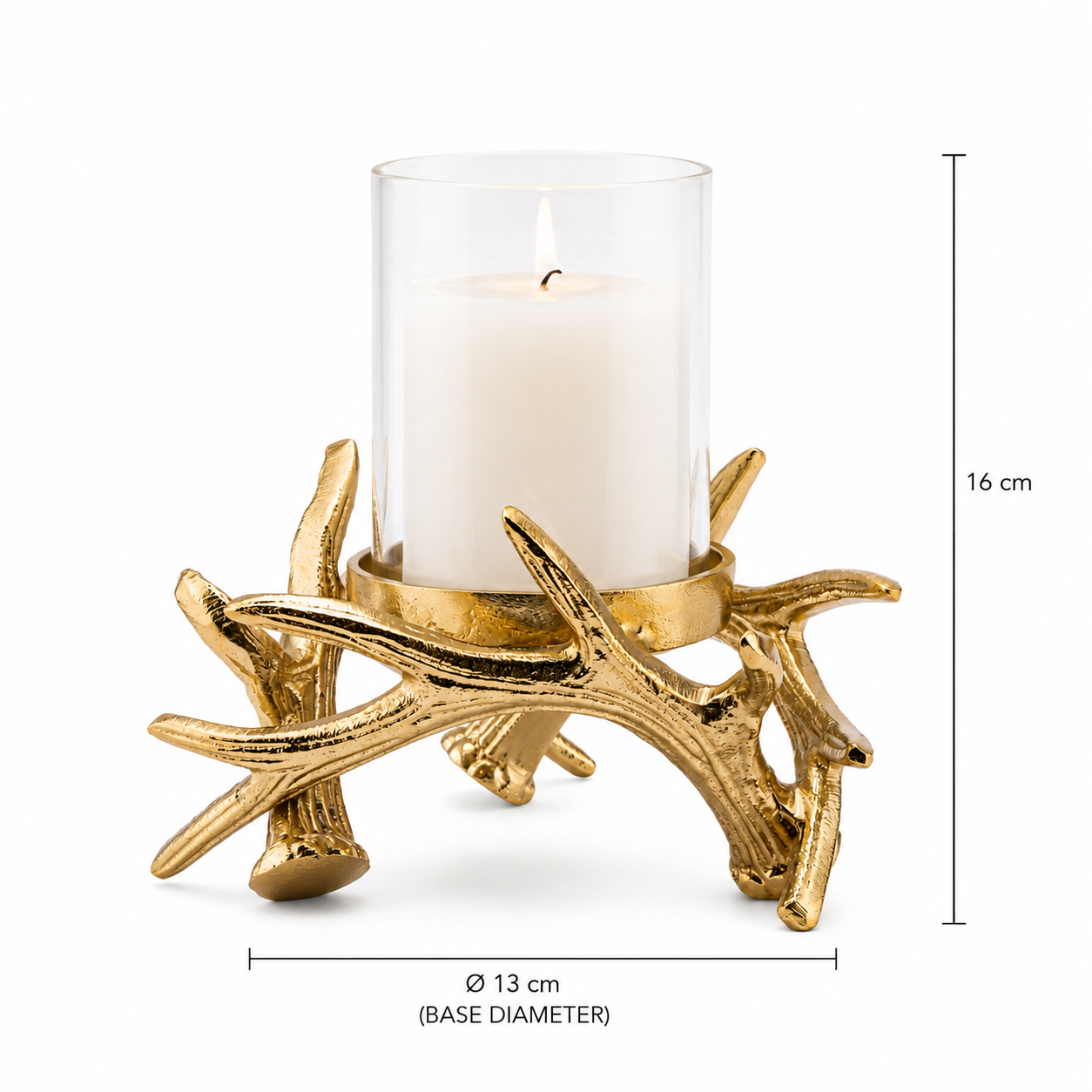Single Light Branch Candle Holder