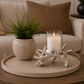 Single Branch Candle Holder – Nickel Finish