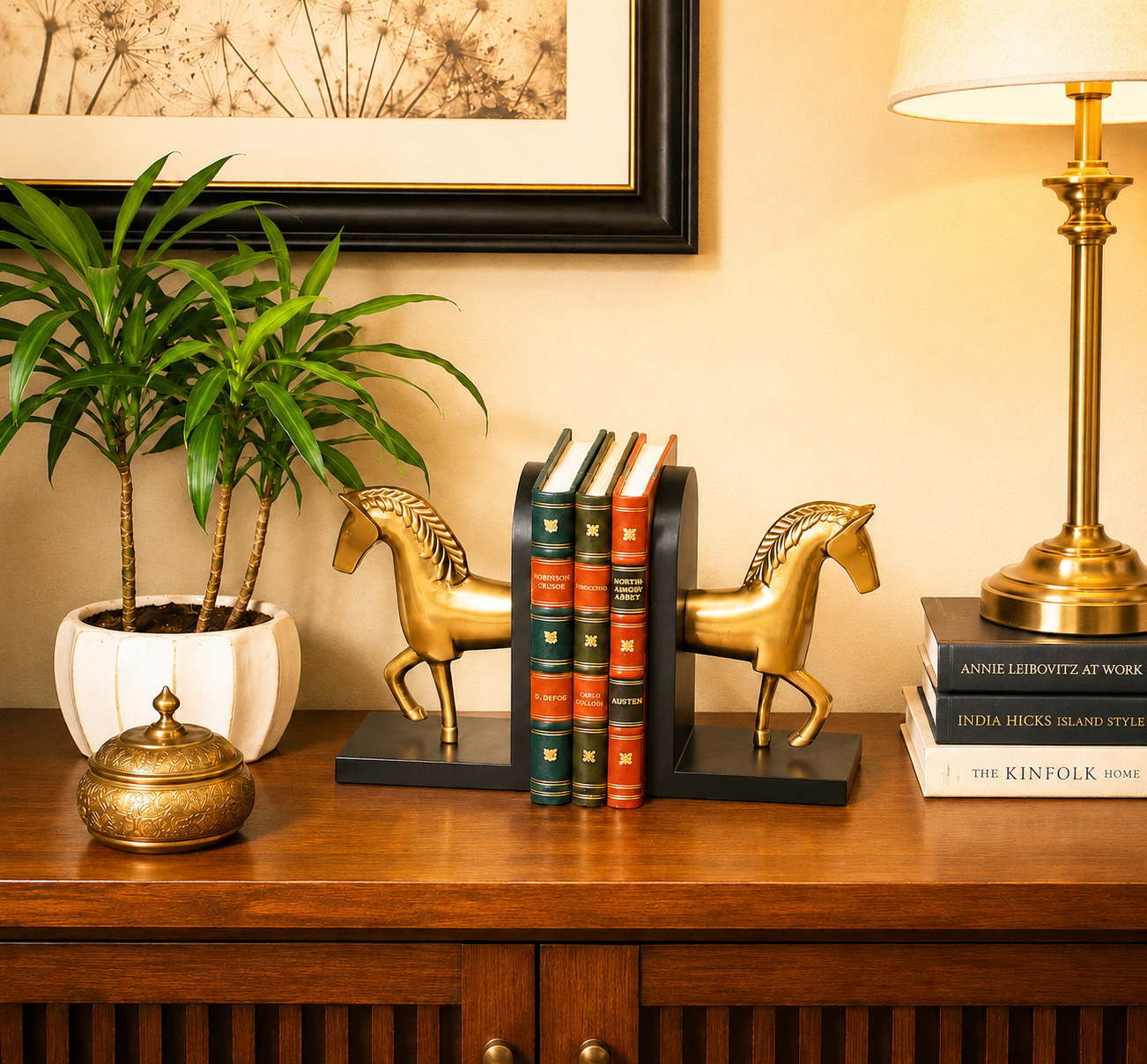 Nickel Running Horse Bookend