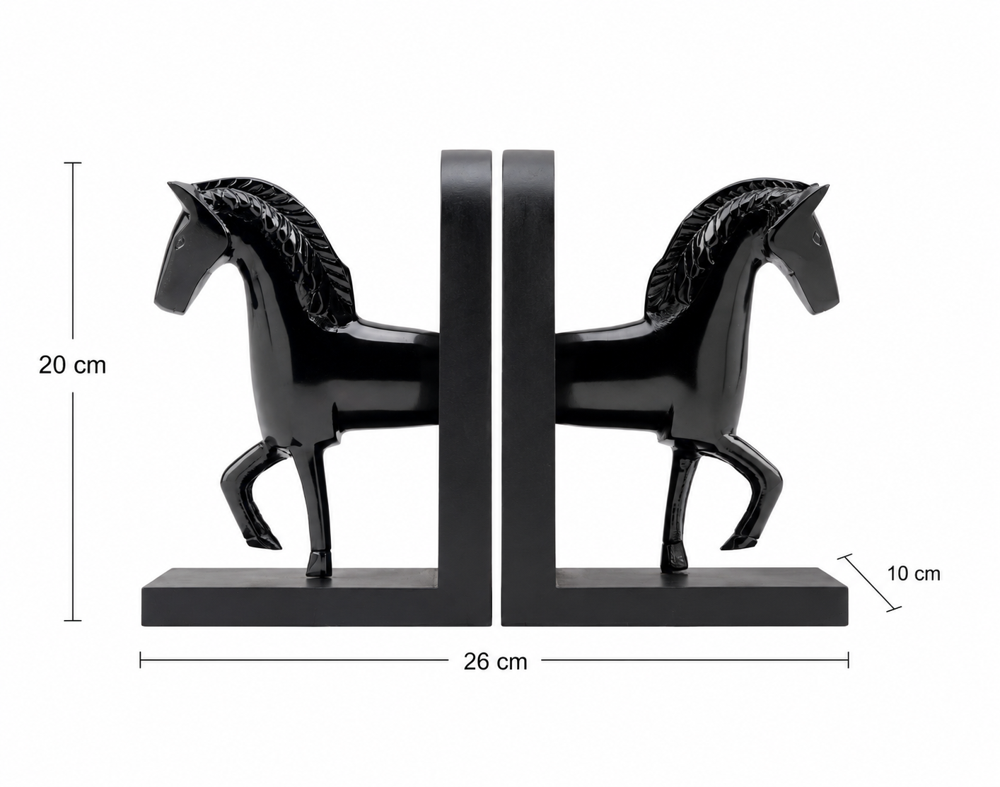 Nickel Running Horse Bookend