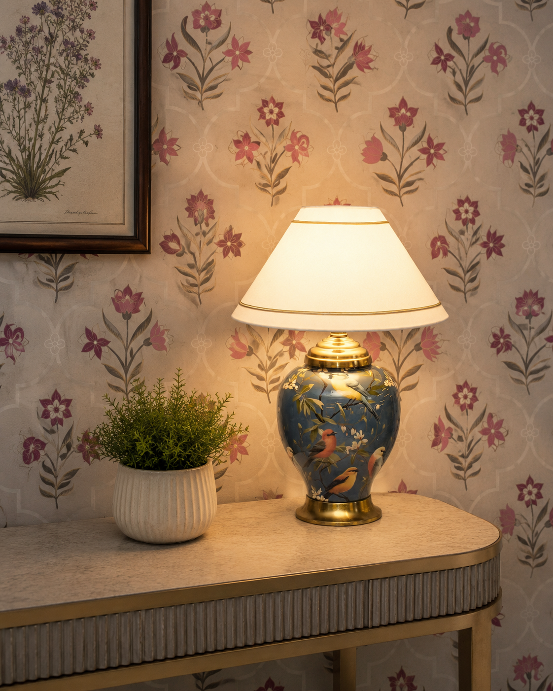 Metallic Printed table Lamp