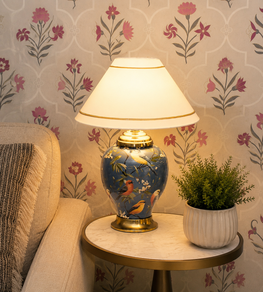Metallic Printed table Lamp