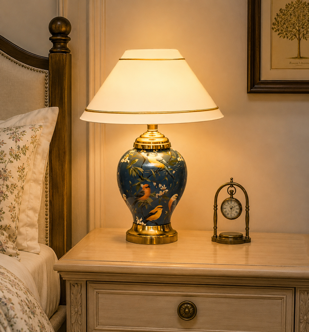 Metallic Printed table Lamp