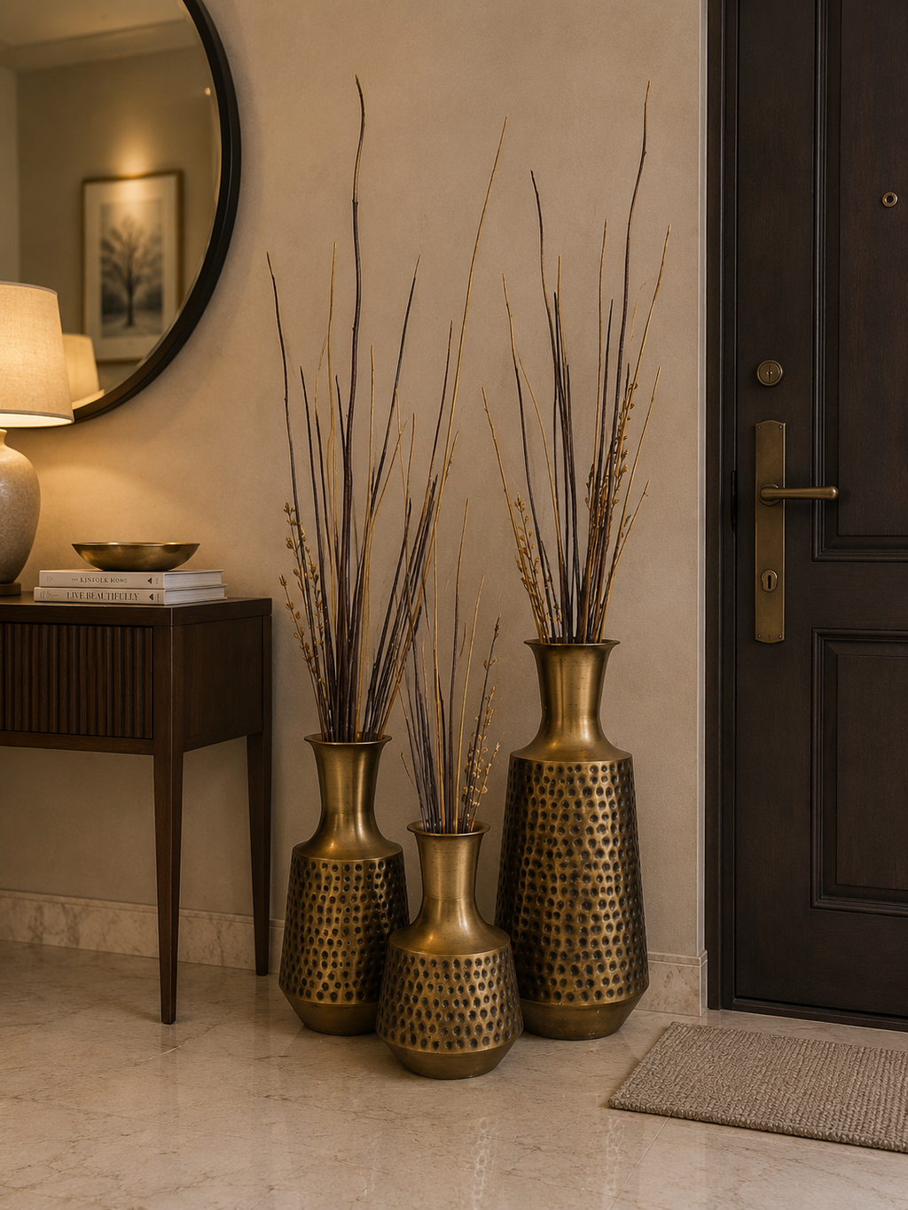 Hammered Surahi Vase