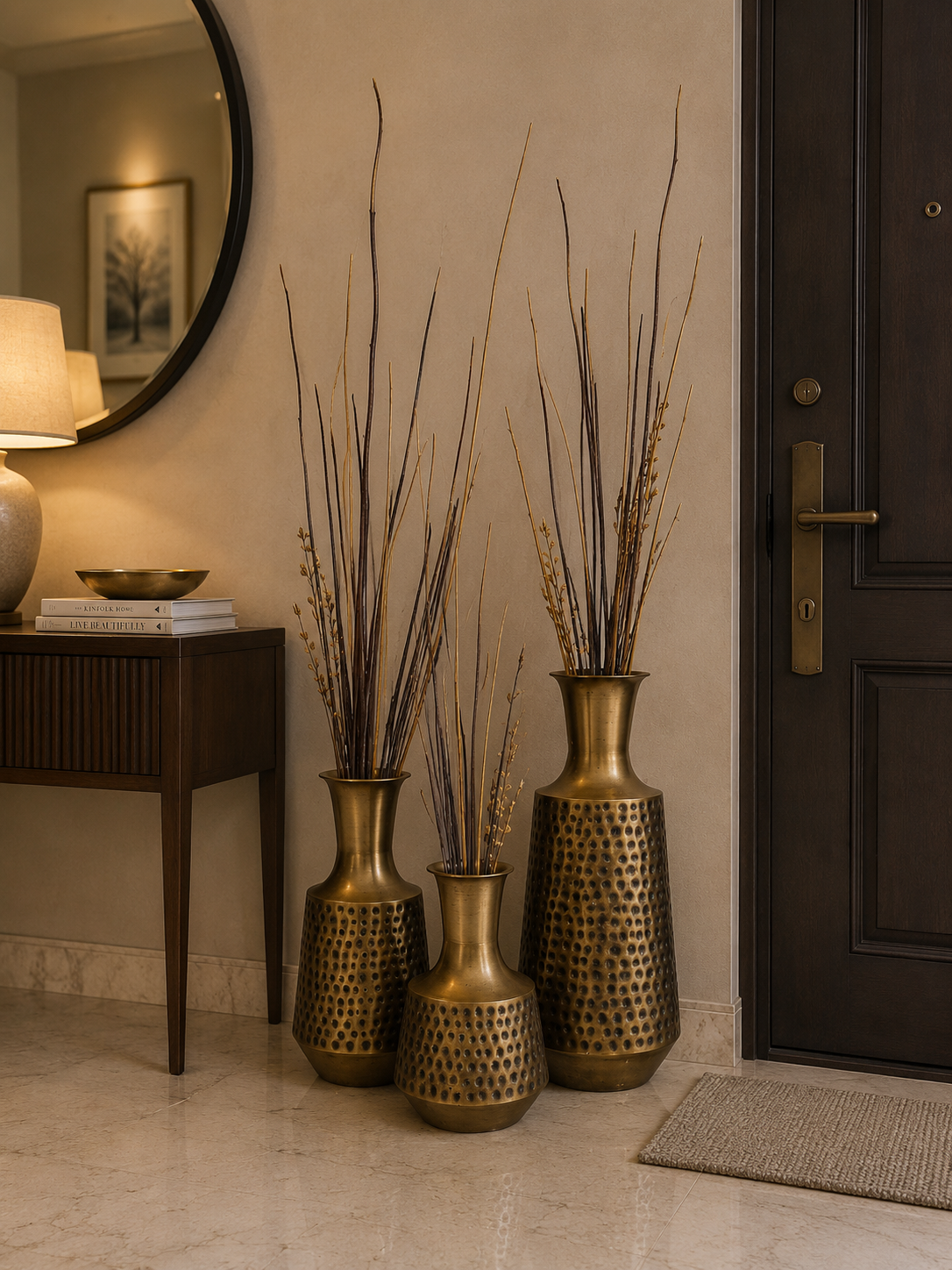 Hammered Surahi Vase