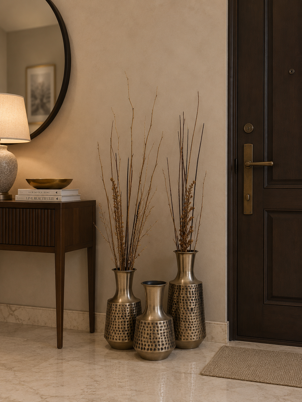 Hammered Surahi Vase