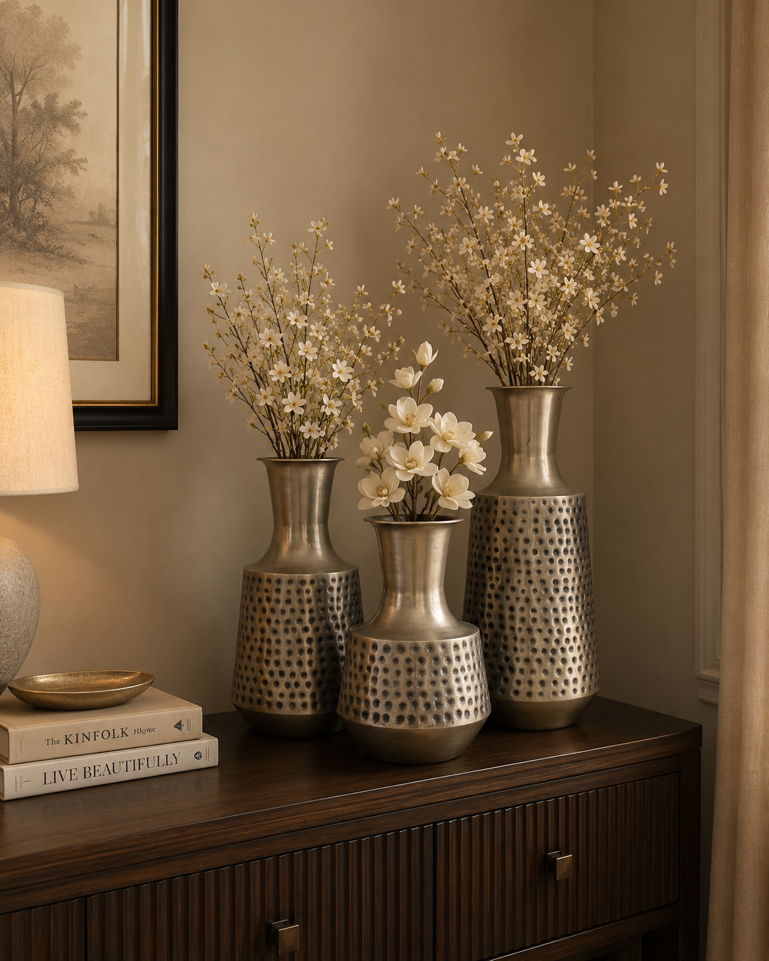 Hammered Surahi Vase