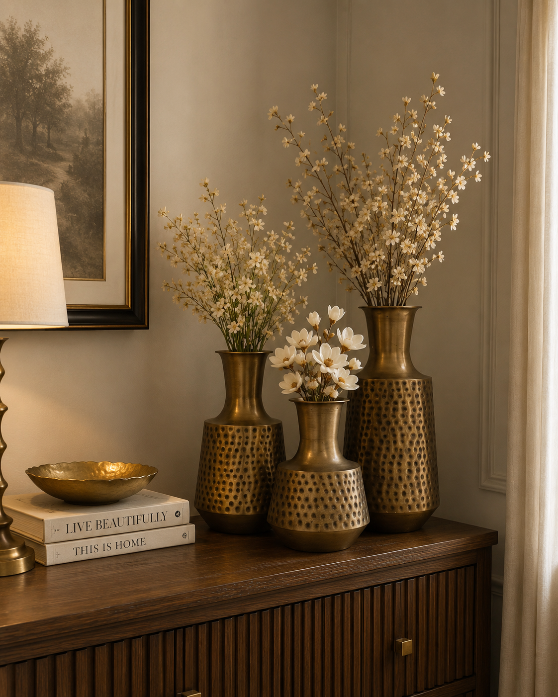 Hammered Surahi Vase