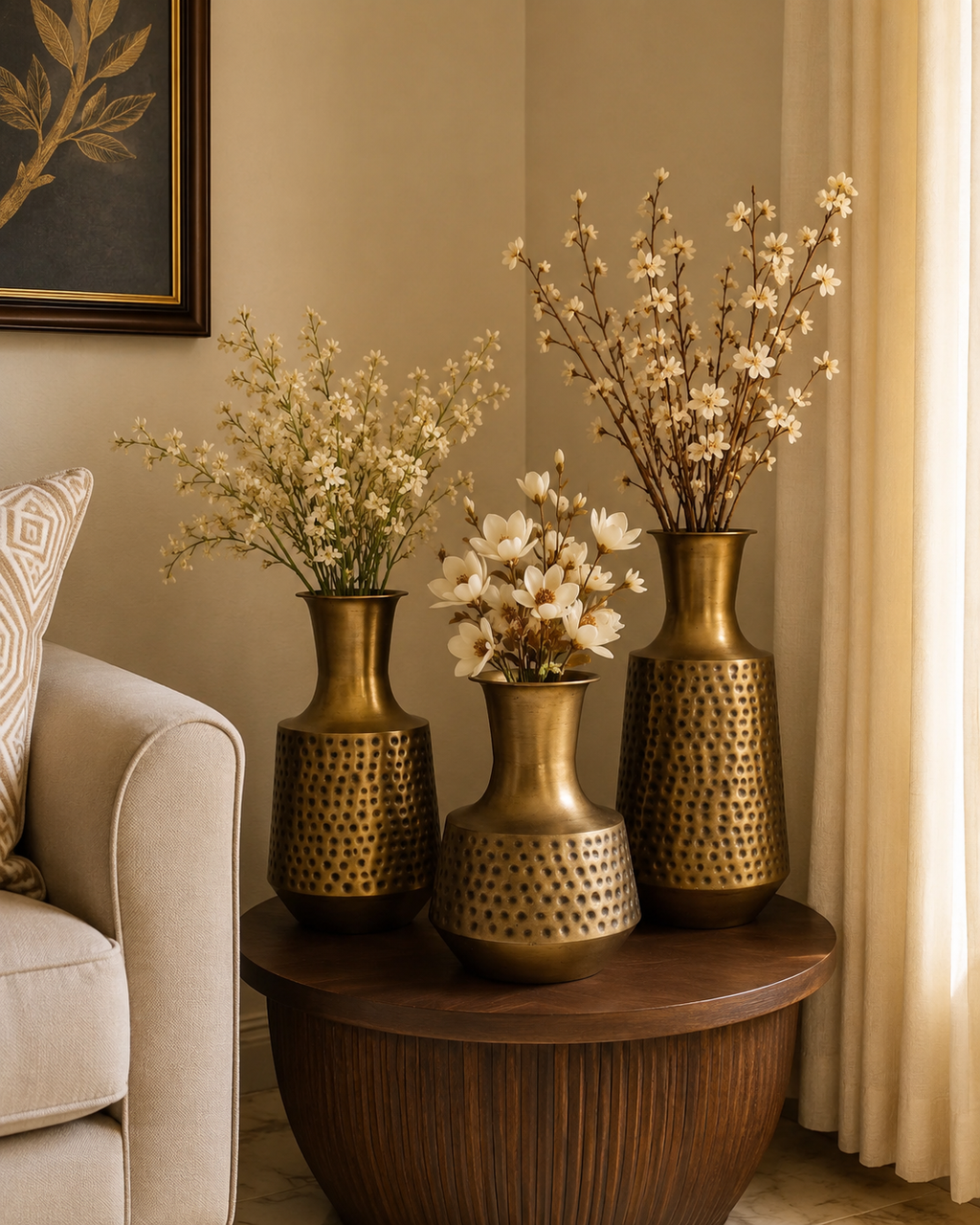 Hammered Surahi Vase
