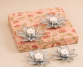 Lotus shape T-light holder set of 2