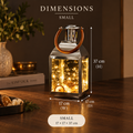 Stainless steel lantern with leather handle