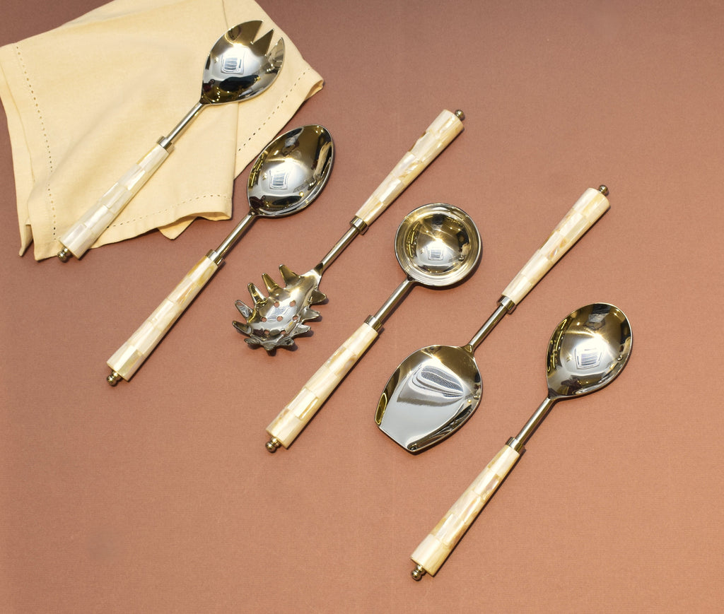 Serving cutlrery set of 6 MOP