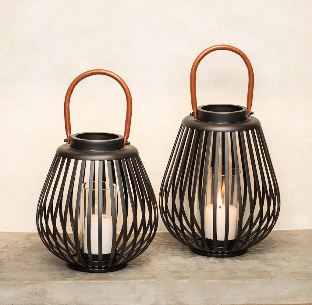 Black Powder Coated Cage Lantern