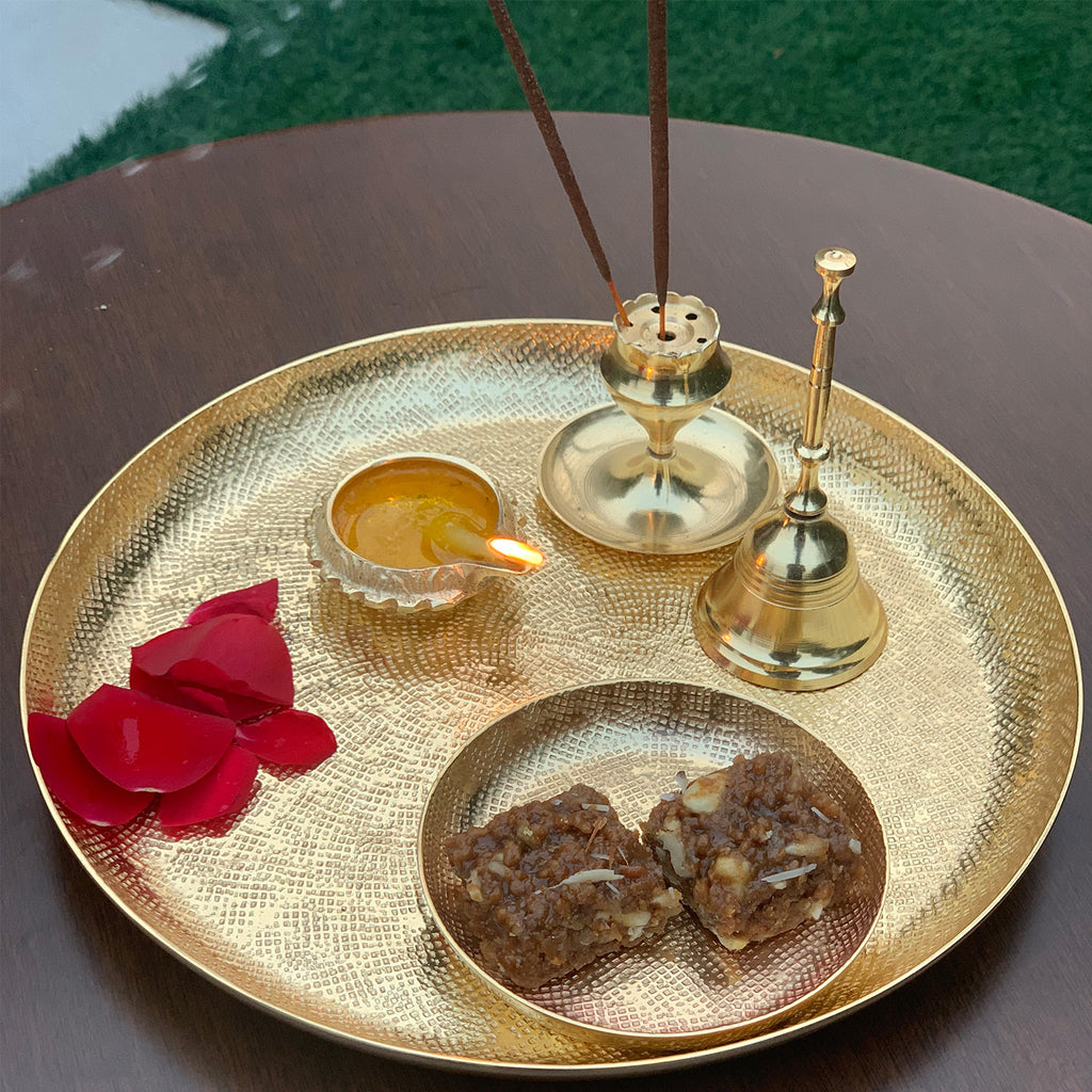 Pooja Thali Set with 4 Accessories