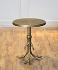 Hammered Texture Side Table – Gold Antique Finish
