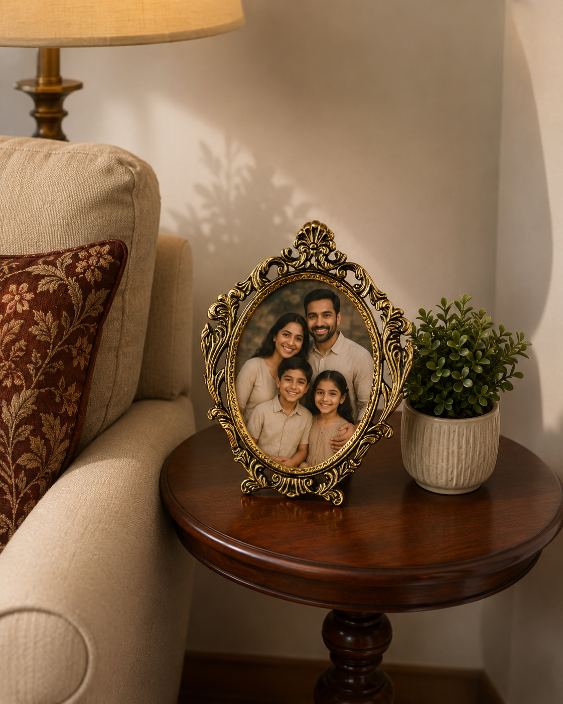 Baroque style Oval Photo Frame