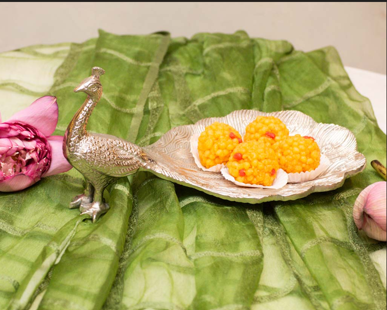 Peacock decor platter