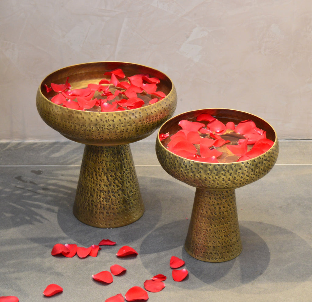 Textured Urli – Brass Antique Finish (Small &amp; Large)