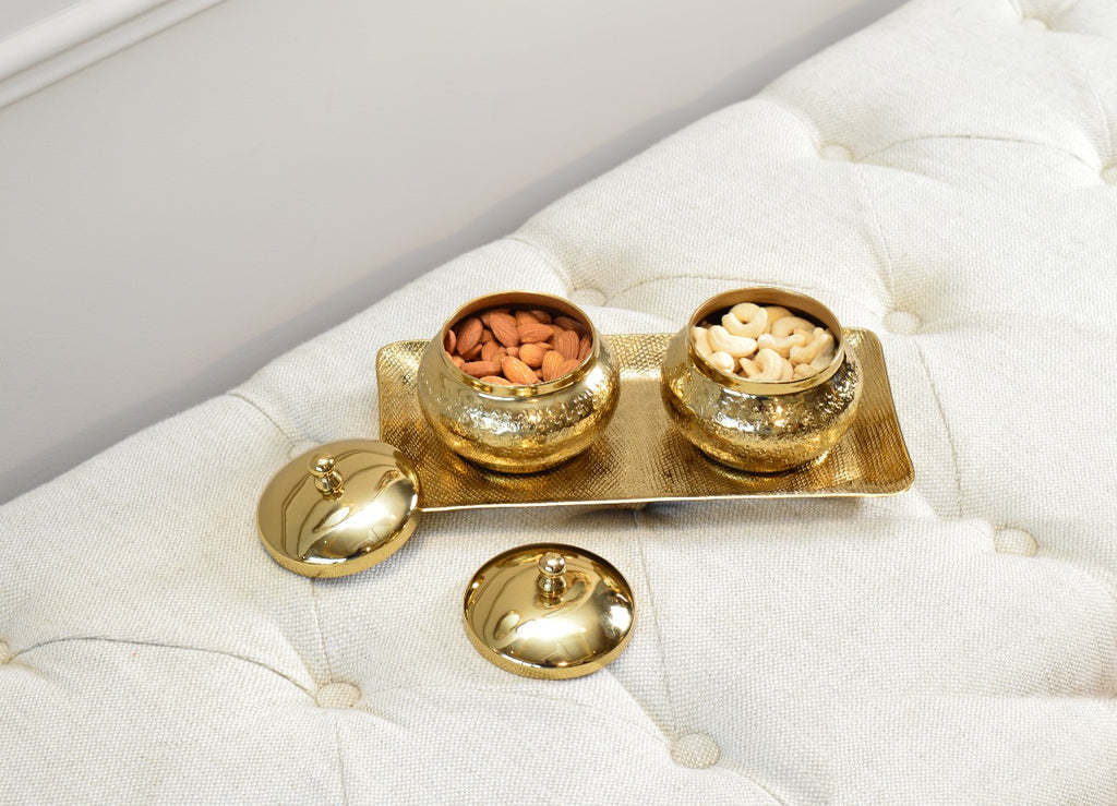 Nut bowl with tray (Qty in Set of 3)