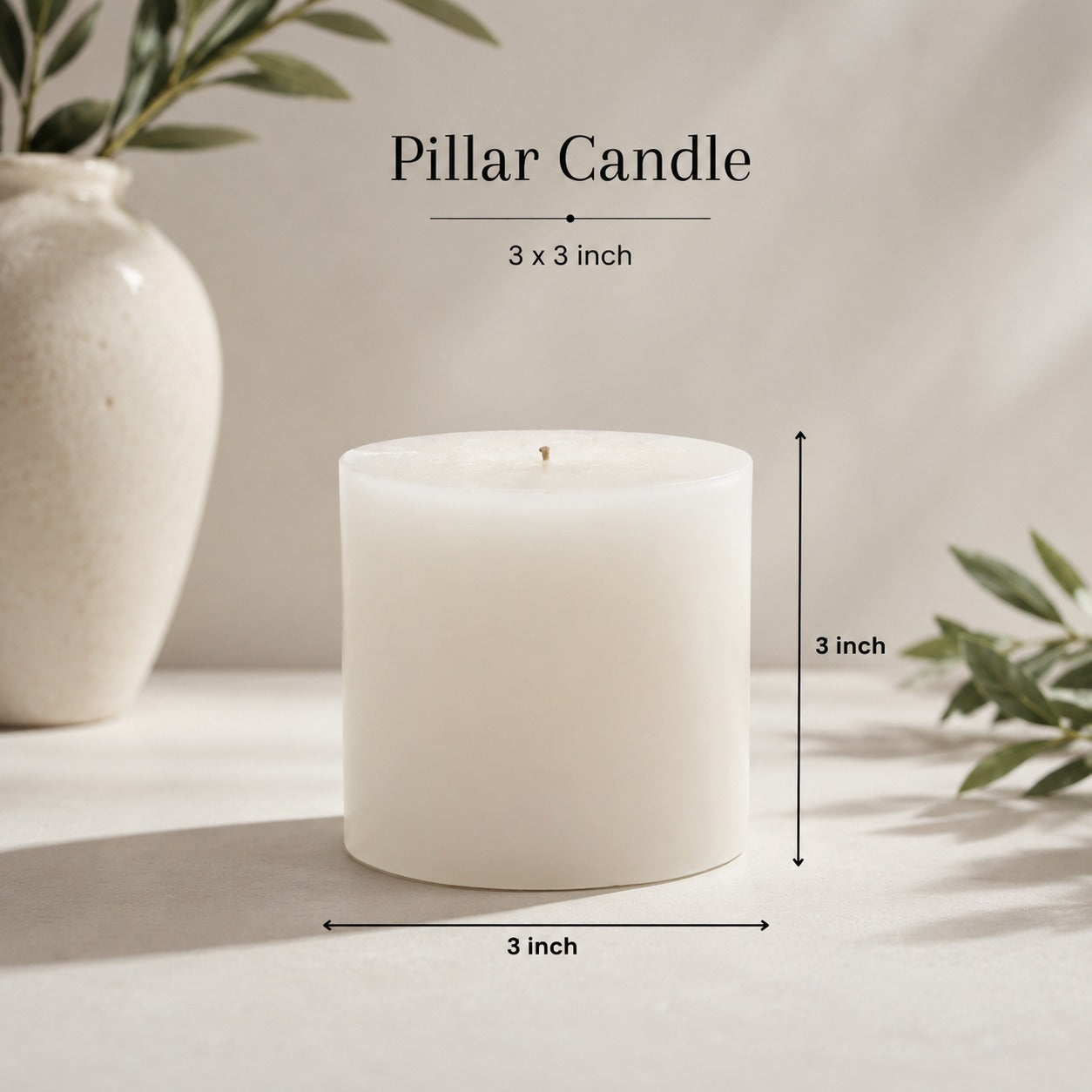 Pillar Candle – 3 × 3 Inch