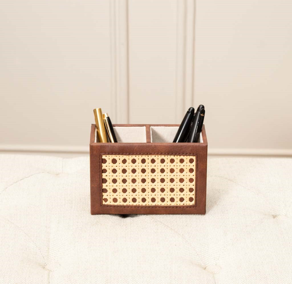 Leatherette Tray, Coaster, Pen & Tissue Holder SO4